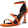 Castamere Donna Medio Tacco Heel Aperte sulla Punta Sandali Cinturino alla Caviglia da Matrimonio Dress 8.5 CM Heels Arancione 41 EU