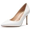 Castamere Scarpe col Tacco Donna Tacco a Spillo 8.5CM Alto Tacco PU Bianco Scarpe EU 37.5