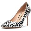 Castamere Scarpe col Tacco Donna Tacco a Spillo 8.5CM Alto Tacco Pelle Verniciata Leopardo Scarpe EU 39.5