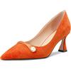 Castamere Donna Chunky Blocco Medio Tacco Heel a Punta Slip-on Pumps da Matrimonio Ufficio 6.5 CM Heels