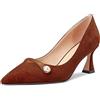 Castamere Donna Chunky Blocco Medio Tacco Heel a Punta Slip-on Pumps da Matrimonio Ufficio 6.5 CM Heels