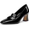Castamere Donna Chunky Blocco Medio Tacco Heel Quadrata Punta Pumps Slip-on Ufficio Dress Loafers Scarpe 7 CM Heels