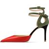 Saekcted Donna Spillo Alto High Tacco Heel Chiusa a Punta Sandali Cinturino alla Caviglia Two-Piece Fibbia Feste Sexy Scarpe Multicolore 41 EU