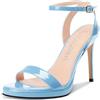 Castamere Donna Spillo Alto High Piattaforma Tacco Heel Aperte sulla Rotonda Punta Sandali Cinturino alla Caviglia Ballo 10.5 CM Heels Blu Chiaro 38 EU