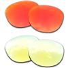 SOODASE per Oakley Latch Occhiali da sole Rosso/Oro 2 coppie Lenti di ricambio polarizzate