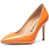 Castamere Scarpe col Tacco Donna Tacco a Spillo 8.5CM Alto Tacco Perlescente Arancione Scarpe EU 39