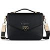 bugatti Ella Classic Bag da donna, borsa a tracolla in pelle sintetica, borsa a mano -Nera