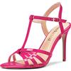 Saekcted Donna Spillo Alto High Tacco Heel Aperte sulla Punta Cinturino alla Caviglia Slingback Sandali da Matrimonio Dress Scarpe 10 CM Heels Rosa 38 EU