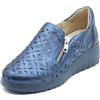Melluso K55483 Blu Mocassini per Donna in Pelle con Zeppa (Taglia 37)