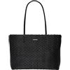 Calvin Klein Donna Borsa Tote Bag Pleated con Zip, Nero (Black), Taglia Unica