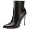 Castamere Stivali Donna Cerniera Polacchine Tacco a Spillo 10CM PU Nero Scarpe EU 37.5