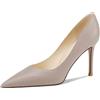 Saekcted Donna Spillo Alto High Tacco Heel Chiusa a Punta Slip-on Pumps Ufficio Clear Cute Classico Scarpe 8.5 CM Heels Marrone 38 EU