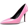 Saekcted Donna Ragazza Alto High Spillo Tacco Heel Chiusa a Punta Slip-on Pumps da Matrimonio Ufficio Feste Dress Scarpe Rosa 37 EU