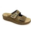 3Rose 386 Ciabatte Donna con Doppia Fascia e Chiusura a Strappo Regolabile, Made in Italy - Pantofole con Plantare Estraibile Personalizzabile - Calzata con Comfort Personalizzato per Casa (Taupe, 39)
