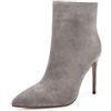 Castamere Stivali Donna Cerniera Polacchine Tacco a Spillo 10CM Scamosciato Grigio Scarpe EU 36