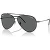 Ray-Ban Occhiali da sole unisex Aviator Reverse (confezione da 1), Nero, 59 mm