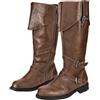 Generico Stivali da Caccia Unisex-Adulto,Stivali da Moto Uomo Classici Boots Biker Scarpe Casual Cerniera Combattimento Tattici Stivaletti,Costume di Halloween