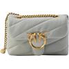 Pinko bag love puff baby c pearl grey - grigio, unica