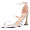 Castamere Donna Alto High Tacco Heel Aperte sulla Punta Sandali Cinturino alla Caviglia da Matrimonio Ballo Dress 8.5 CM Heels Bianco 42 EU