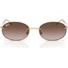 Ray-Ban Occhiali da sole ovali Rb3767, Oro/Marrone sfumato, 54 mm