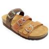 GRÜNLAND il benessere è naturale Grunland Ciabatta a Tre Fasce Multicolor | Hola CB1821 Marrone-Multi 41