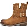 IF Fashion Stivali Stivaletti Biker Motociclista da Donna Traforato Con Fibbie Borchie Primaverili Estivi Pelle Sintetica G677 Camel N.37