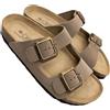 BIOMODEX CIABATTE donna in vera pelle scamosciata mare città Venere SOFT doppia fibbia sottopiede SOFT anatomico