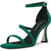 Castamere Donna Medio Tacco Heel Aperte sulla Punta Sandali Cinturino alla Caviglia da Matrimonio Dress 8.5 CM Heels Verde 39 EU