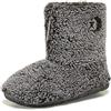 Bedroom Athletics Gosling - Pantofole da uomo con punta in pile Sherpa e zip in memory foam, lavabili in lavatrice, Neve con punta nera, 41/42 EU