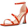 Castamere Donna Alto High Tacco Heel Aperte sulla Punta Sandali Cinturino alla Caviglia da Matrimonio Ballo Dress 8.5 CM Heels Arancione 40 EU