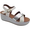 Primo Calzature Comodissimi Sandali Estivi Donna con Zeppa, Scarpe Estive ed Eleganti, Sandalo in Pelle Comodo e Alto, 100% Made in Italy (Bianco, Sistema Taglie Calzature EU, Adulto, Donna, Numero, Media, 37)