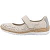 Rieker - Ballerine Emboitant Beige con suola bianca con fascia autobloccante