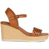 Geox Sandalo da donna con zeppa D Ponza a, Cognac, 40 EU