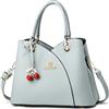 NICOLE & DORIS Borsa a Mano Donna Borsa in Pelle PU Molte Tasche Scomparti,Tote Bag Donna Lavoro con Tracolla Regolabile Staccabile Blu