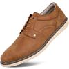 Hawkwell Scarpe Oxford da uomo taglie forti, casual, comode, da lavoro, marrone, 47 EU