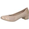 CAPRICE Donna Décolleté con Motivo Traforato Tacco Basso, Beige (Beige Comb), 39 EU