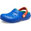 Crocs Classic Lined Clog T Unisex - Bambini e ragazzi, Blue Bolt/Multi, 23/24 EU