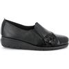GRÜNLAND il benessere è naturale GRUNLAND SC5565 RYSA SCARPA DONNA COL NERO IN VERA PELLE MOCASSINO ZEPPETTA COMODA MORBIDO NERO 41