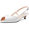 Castamere Donna Basso Gattini Tacco Heel Aperte sulla Punta Slip-on Slingback Sandali Casual Dress 3 CM Heels