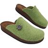 Primo Calzature Originali Zoccoli Alpini, Ciabatte Uomo e Donna Invernali, Calde Sabot Tirolesi in Lana Cotta, 100% Made in Italy (Verde Chiaro, 37, Sistema Taglie Calzature EU, Adulto, Donna, Numero, Media, 37)
