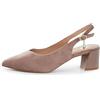Rio Fiore Pumps, slingback da donna, tacco a blocco da 5,5 cm, morbida finta pelle scamosciata/similpelle, comode décolleté con tacco, bianco/nero/rosso/beige/nude/tortora, slingback, cinturino