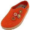 HAFLINGER Grizzly Kanon pantofola di feltro zoccolo di sughero ruggine, taglia 36