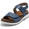 JOMIX Sandali Donna Estivi a Strappo Sandali Bassi Eleganti Comodi Ciabatte da Casa Spiaggia Mare Scarpe Punta Aperta per Estate SD9292 (Blu Navy, 36)