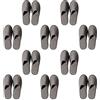 Teceyfeet 10 paia di pantofole per hotel, punta chiusa, taglia unica, comode e lavabili, in 100% cotone, pantofole per ospiti, suola antiscivolo