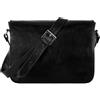 Time Resistance Borsello Uomo Tracolla Pelle Fatto a Mano in Italia da Esperti Artigiani - Pratica Borsa Porta PC da 12 Pollici - Comoda Borsa da Lavoro con Organizer (Nero)