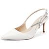 QUEEN HELENA Slingback con Tacco Medio Décolleté con Strass Donna K4517