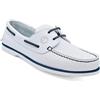 Seajure Scarpe da Barca da Uomo Sauvage in Pelle Bianca e Blu Navy