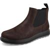 Fly Flot Scarpa Uomo in Pelle Idrorepellente con Inserto Elastico, Sottopiede Estraibile, Suola in Poliuretano Piumatec 4cm, Stivaletto, Marrone Scuro, 43 EU