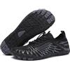 SOOUICKER Scarpe da trekking a piedi nudi, da donna, da uomo, per camminare, correre, palestra, scarpe da ginnastica larghe antiscivolo leggere per attività all'aperto, nuoto, surf, Nero , 39 EU