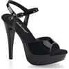 Pleaser Cocktail-509, Sandali Aperti Donna, Nero, 39 EU